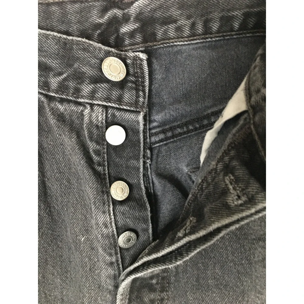Vintage Levis 501 Black Denim Jeans Made in USA Button Fly
